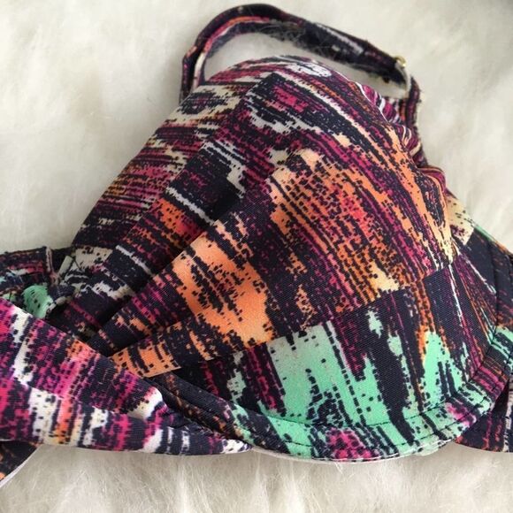 Ninety Six Degrees Tribal Print Push Up Bikini Top Medium Padded Adjustable Swim - Picture 3 of 10